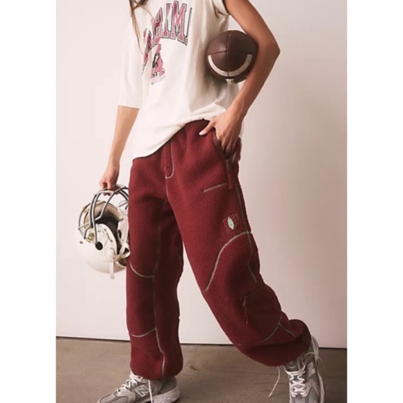 Free People NWOT Hit the Slopes Cargo Pants Oxblood XS - Picture 2 of 9